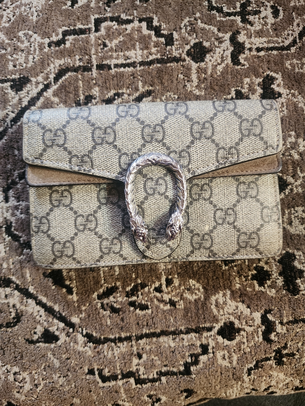 Gucci Beige GG Supreme Dionysus Small Crossbody